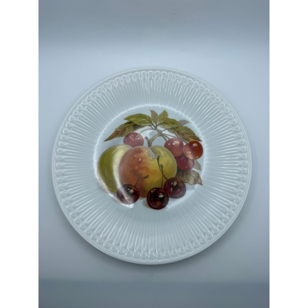 Vintage Hutschenreuther Gelb Porcelain Dessert Plate Peach & Cherries